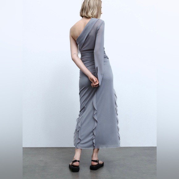 ZARA RUFFLED TULLE TOP AND RUFFLED TULLE SKIRT SET - Picture 6 of 7